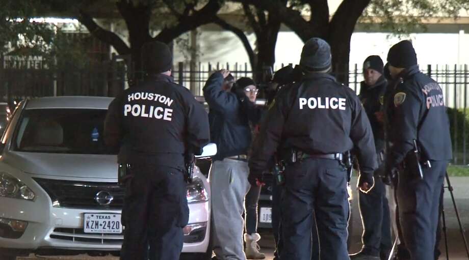 houston police officer backs into valet parking attendant while