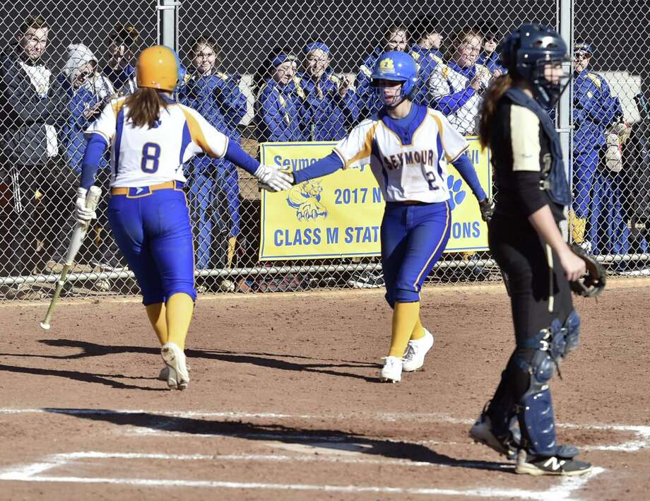 Seymour, Connecticut - Monday, April 1, 2019: Trumbull H.S. vs. Seymour H.S. Monday afternoon at Seymour. Trumbull H.S. defeated Seymour H.S. 5-4. Photo: Peter Hvizdak / Hearst Connecticut Media / New Haven Register