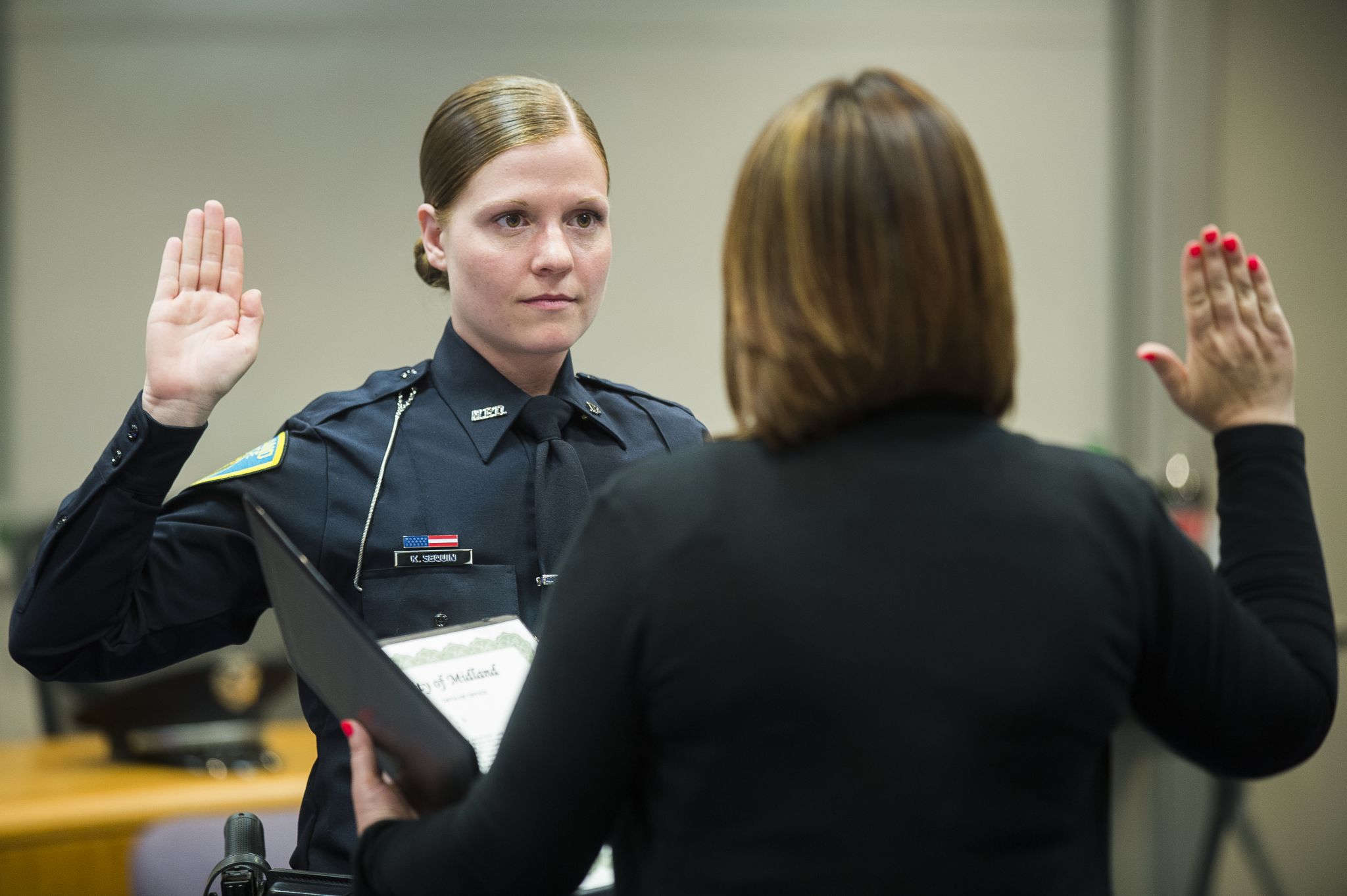 Swearing In Ceremony For Midland Police Officers June