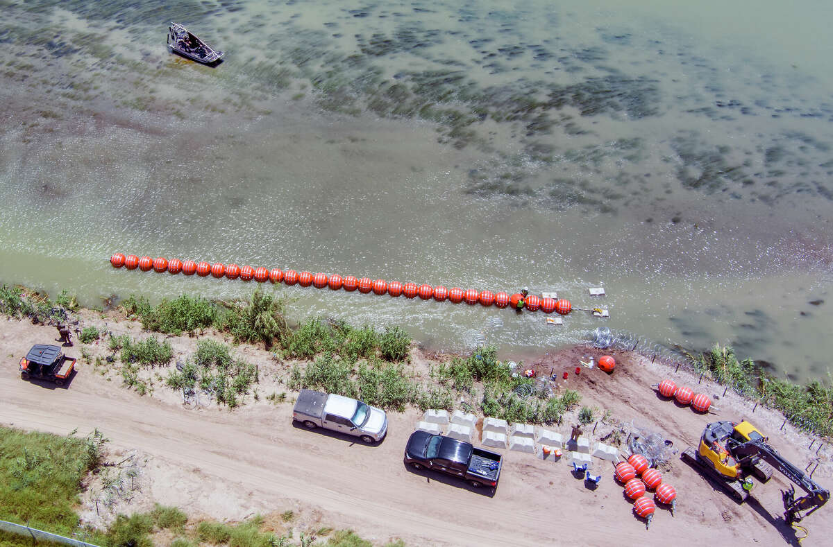 Texas Puts Border Barrier Buoys Nets In Rio Grande To Deter Crossings