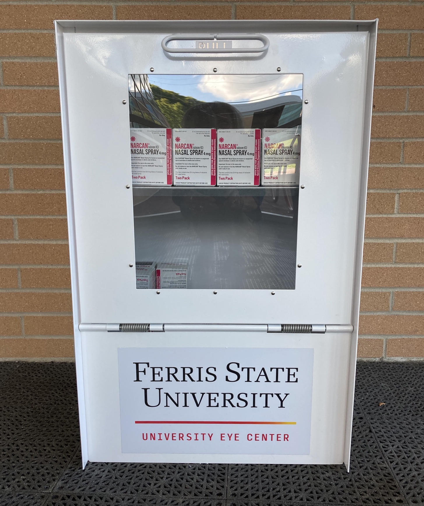 Ferris State Supports Narcan Box Installation On Big Rapids Campus