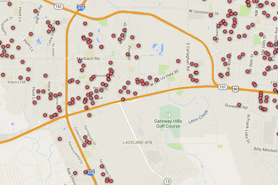 Registered Sex Offender Map Of San Antonio Area Zip Codes