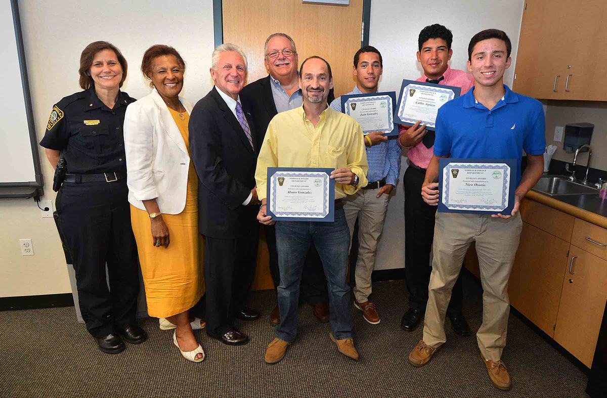 Local Lifeguards Residents And Officer Honored At Norwalk Police