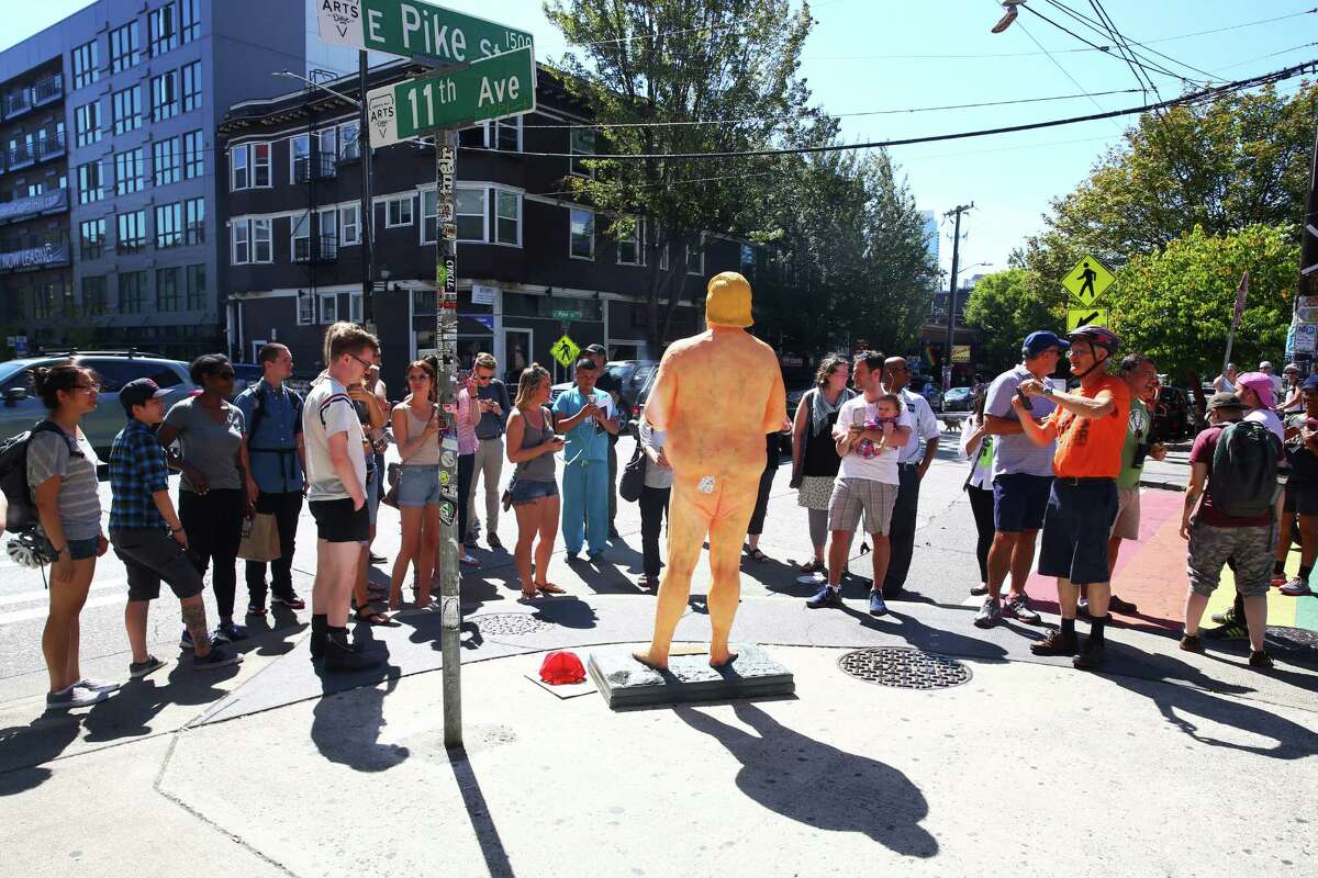 Supervisor Tries To Save Naked Trump Statue In SFs Castro