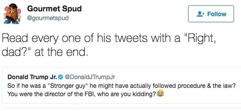 推特donald_s,donald_s gourmetspud wasn"t impressed with donald trump jr.
