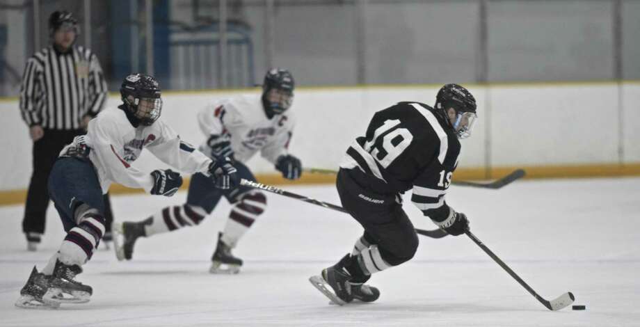 boys high school ice hockey game between nfi and xavier, on