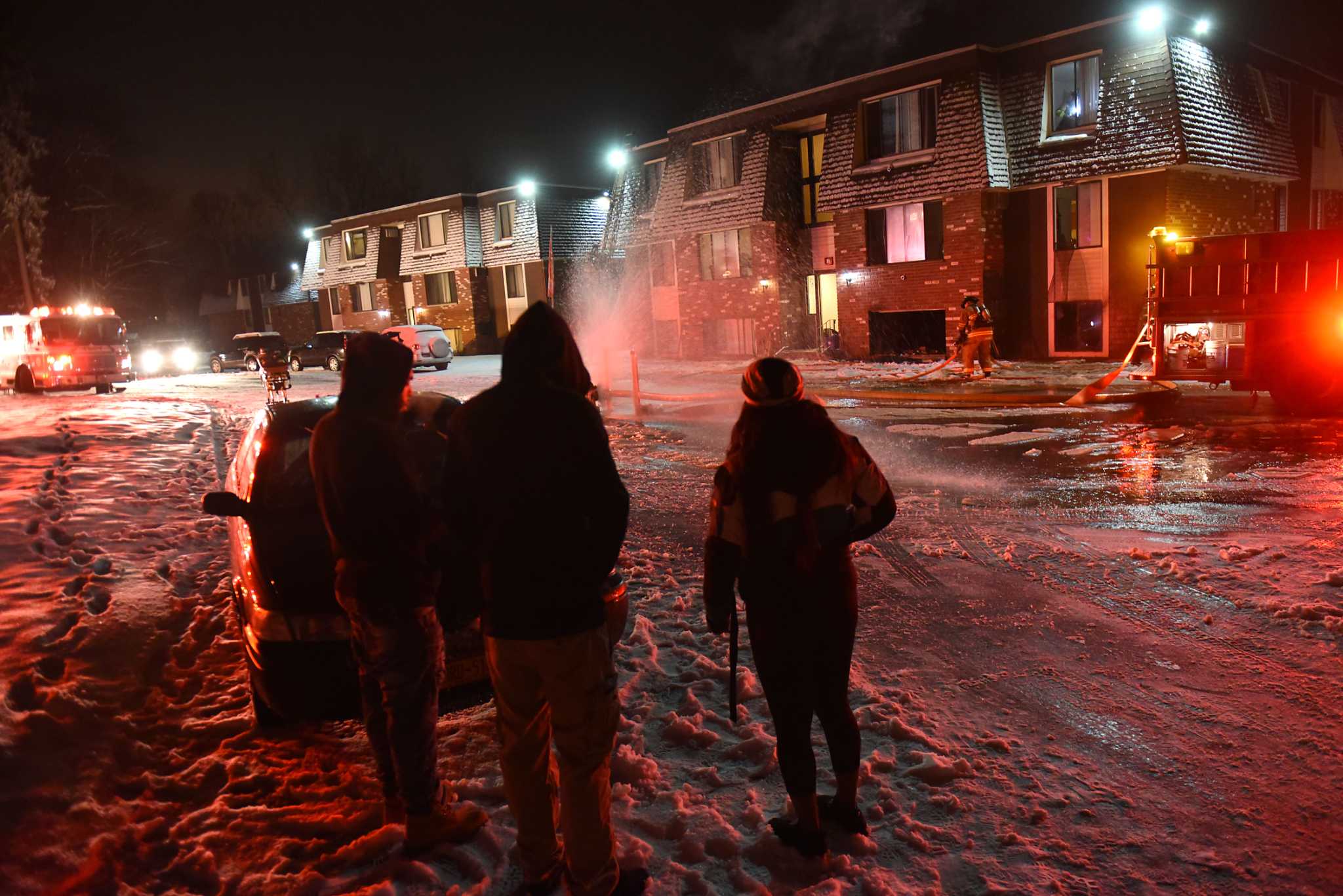 Troy Firefighters Battle Blaze At Apartment Complex