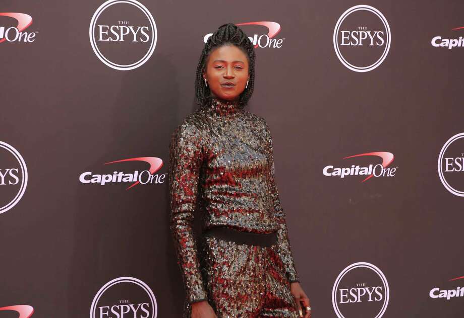 tori bowie arrives at the espy awards at microsoft theater on