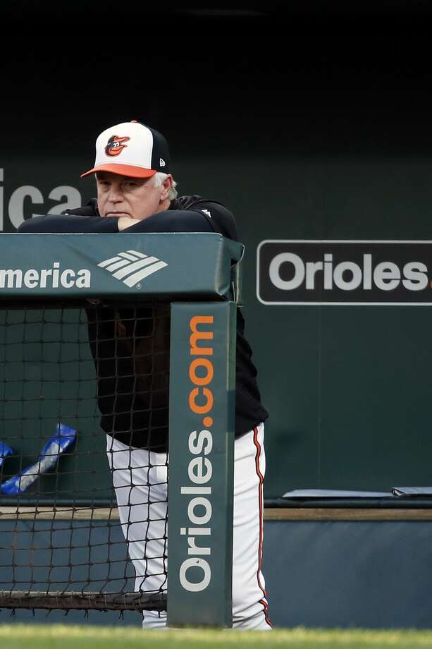 september 29: manager buck showalter #26 of the baltimore