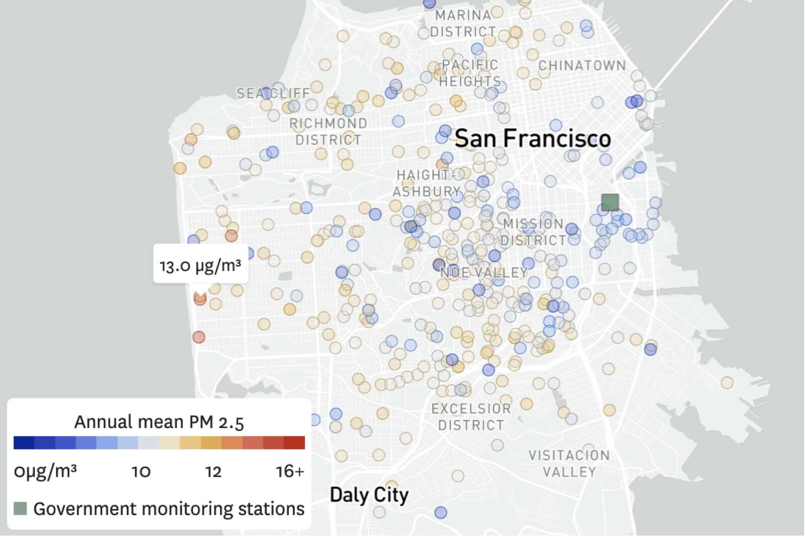 S.F. usually has good air quality. So why are sensors detecting such