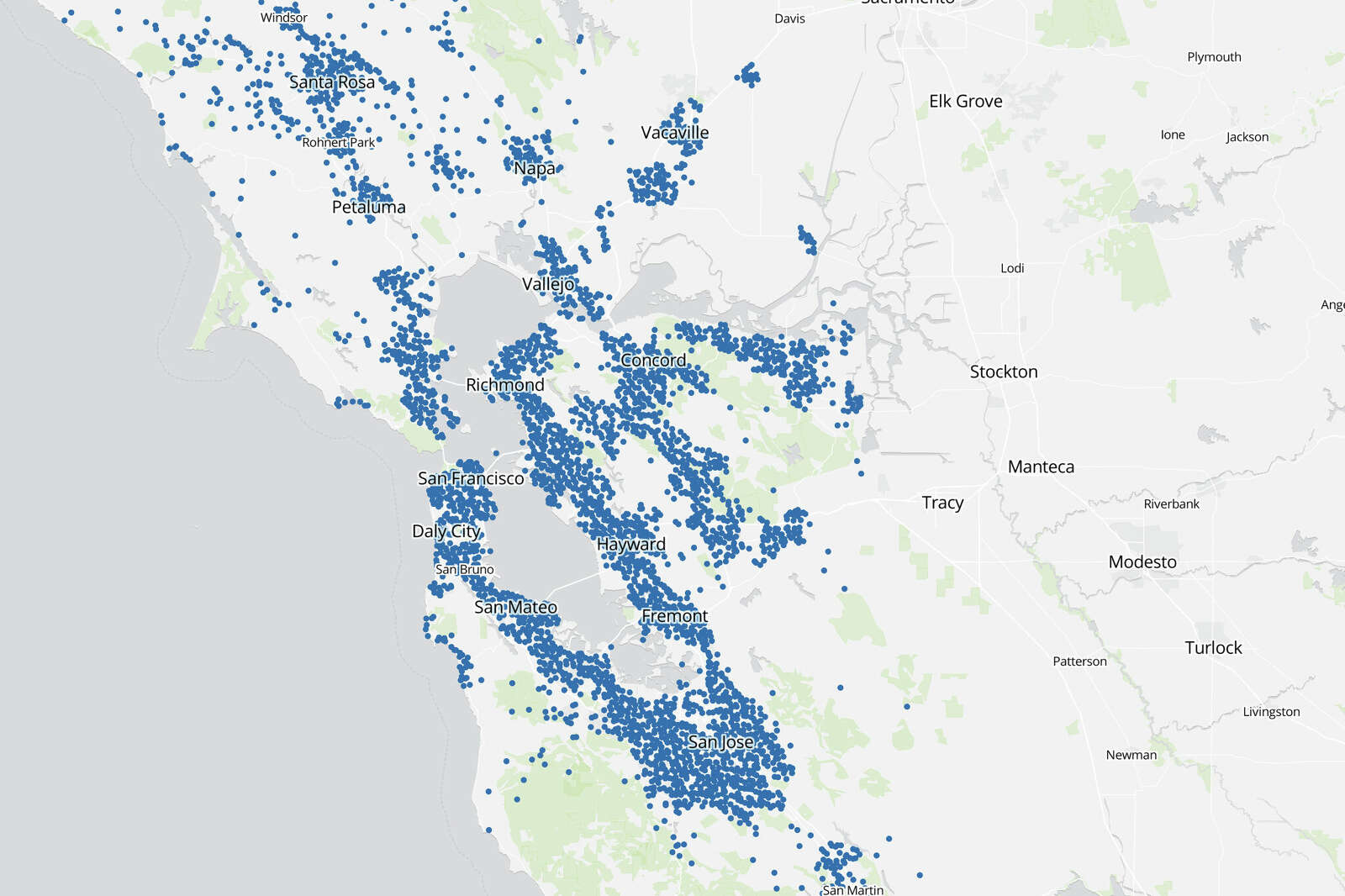 SF Bay Area property map Here