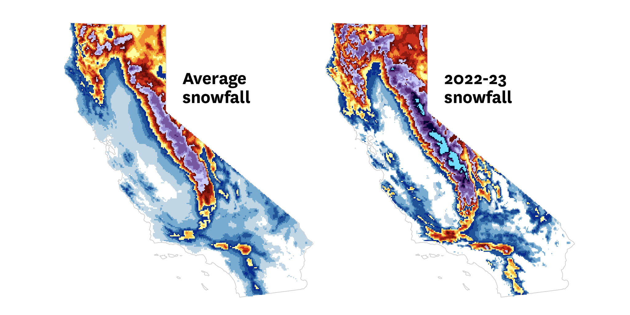 California Snowfall Map Hot Sex Picture