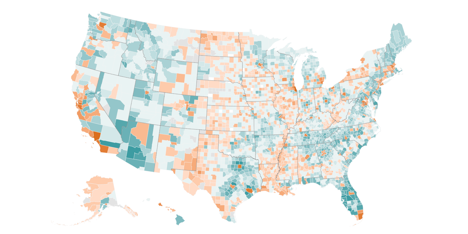 Maps show where people across the U.S. are moving