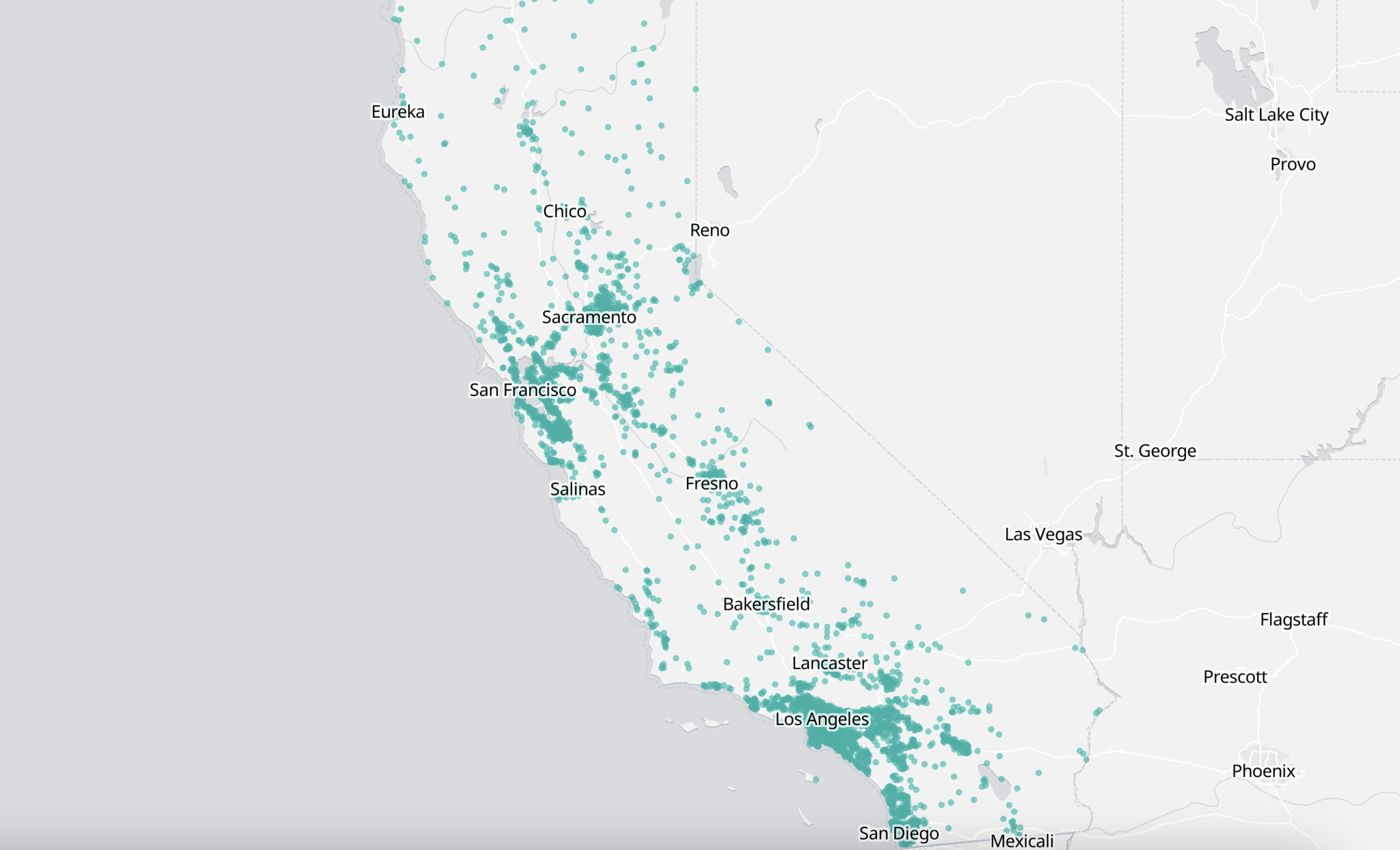 California property map Here 39 s - RawImage map of private and public land