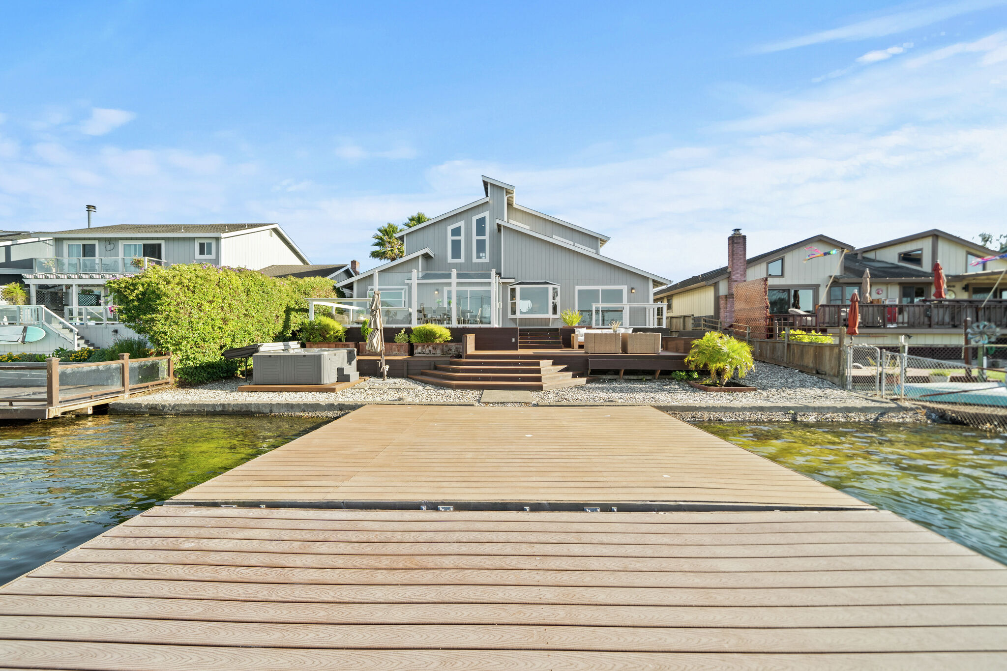 Can you guess how much this waterfront home with a private dock in