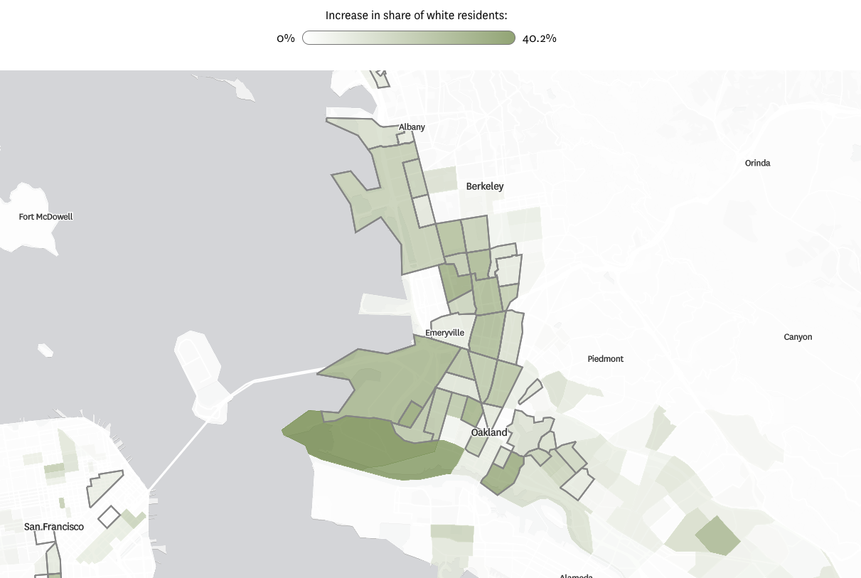 Map Onceaffordable Bay Area neighborhoods that have changed the most