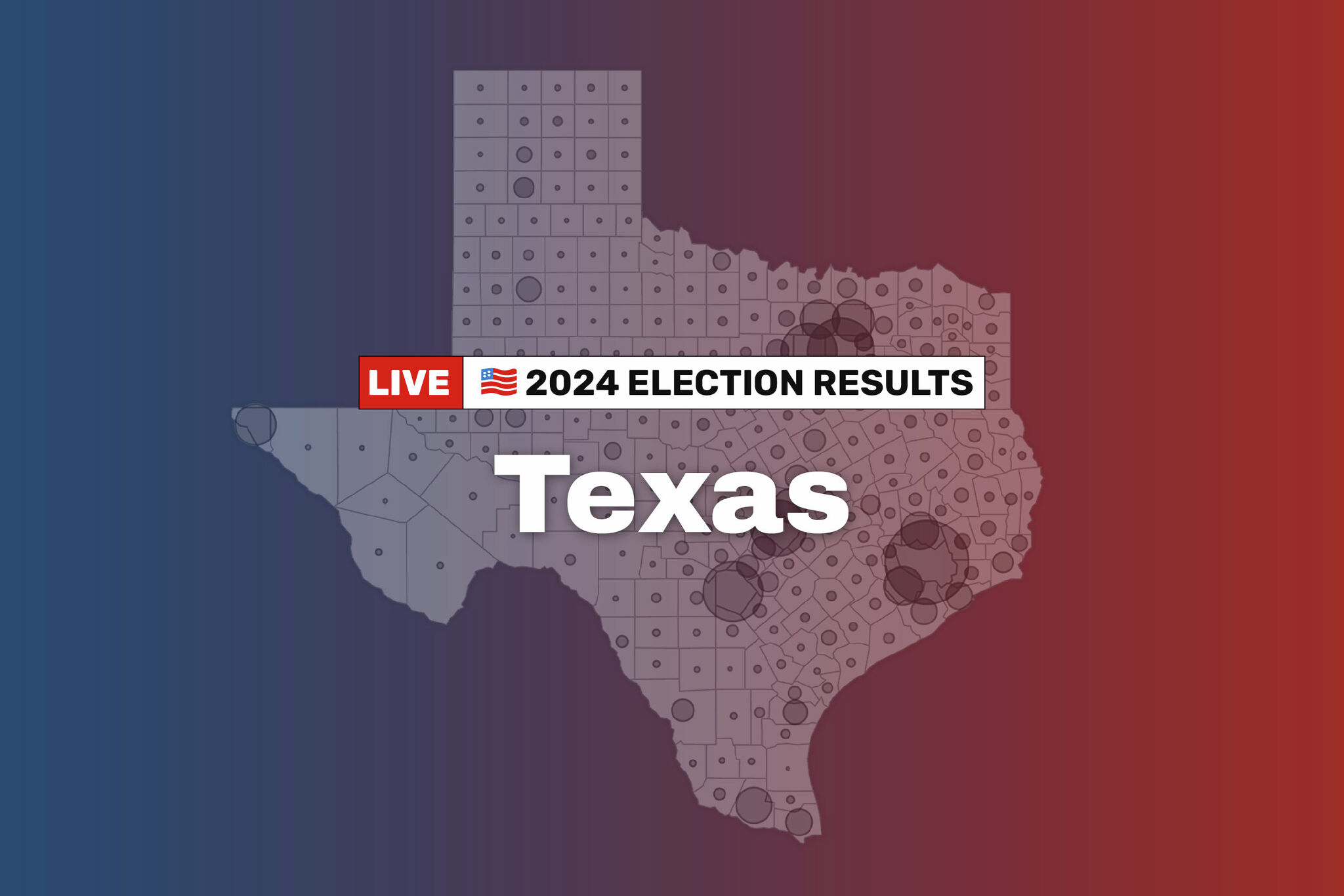 Texas presidential election results and live electoral college map