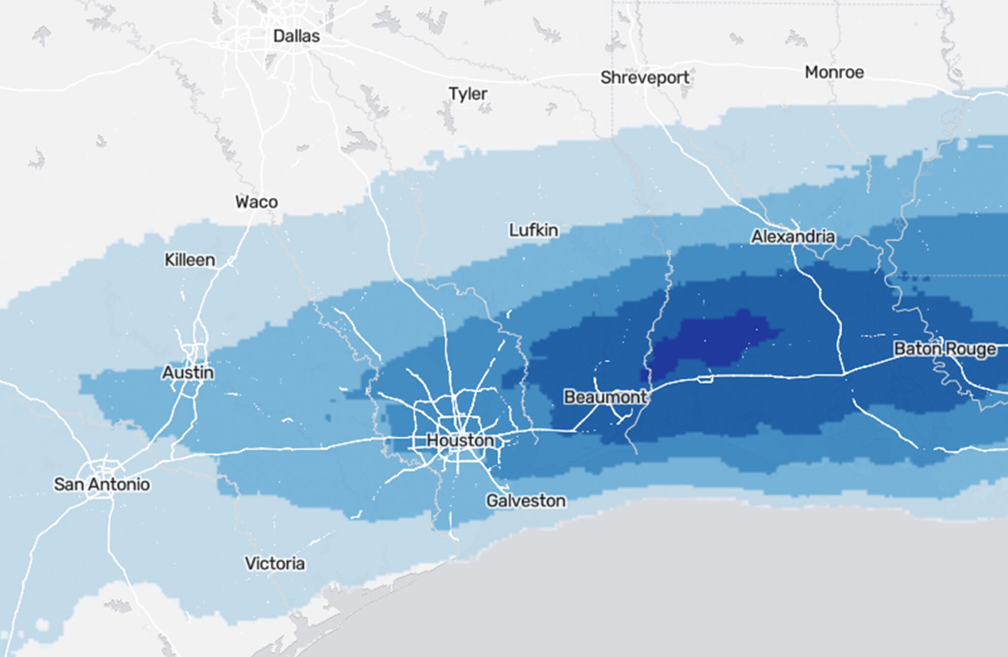 Texas snow tracker: Real-time updates on snow totals in Houston