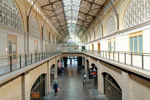 The Ferry Building is mostly empty on March 19, 2020 in San Francisco, California.