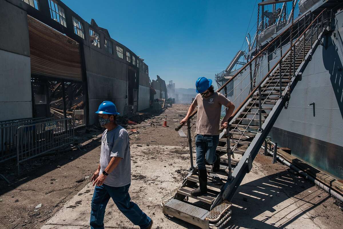 Historic WWII ship survives massive fire at San Francisco's Pier 45