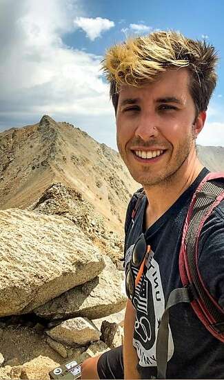 Fellow hiker Kevin Conchieri takes a selfie on Boundary Peak.