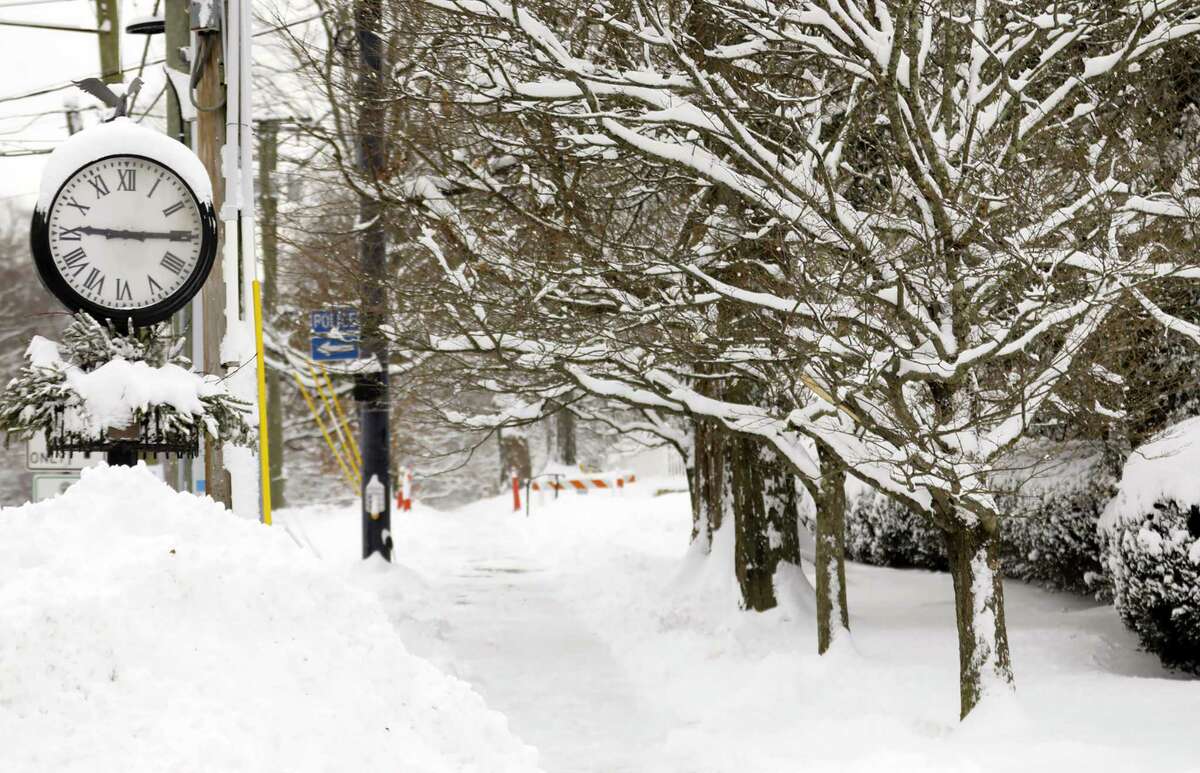 Snowfall in Connecticut on Jan. 7, 2022