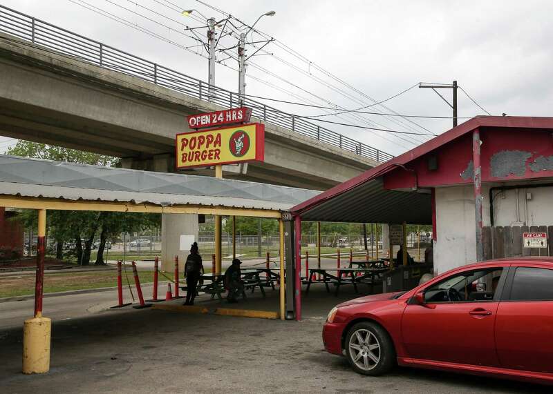 Poppa Burger, an open-air, 24/7 fast food joint on the Near Northside photographed on Tuesday, April 12, 2022, in Houston.
