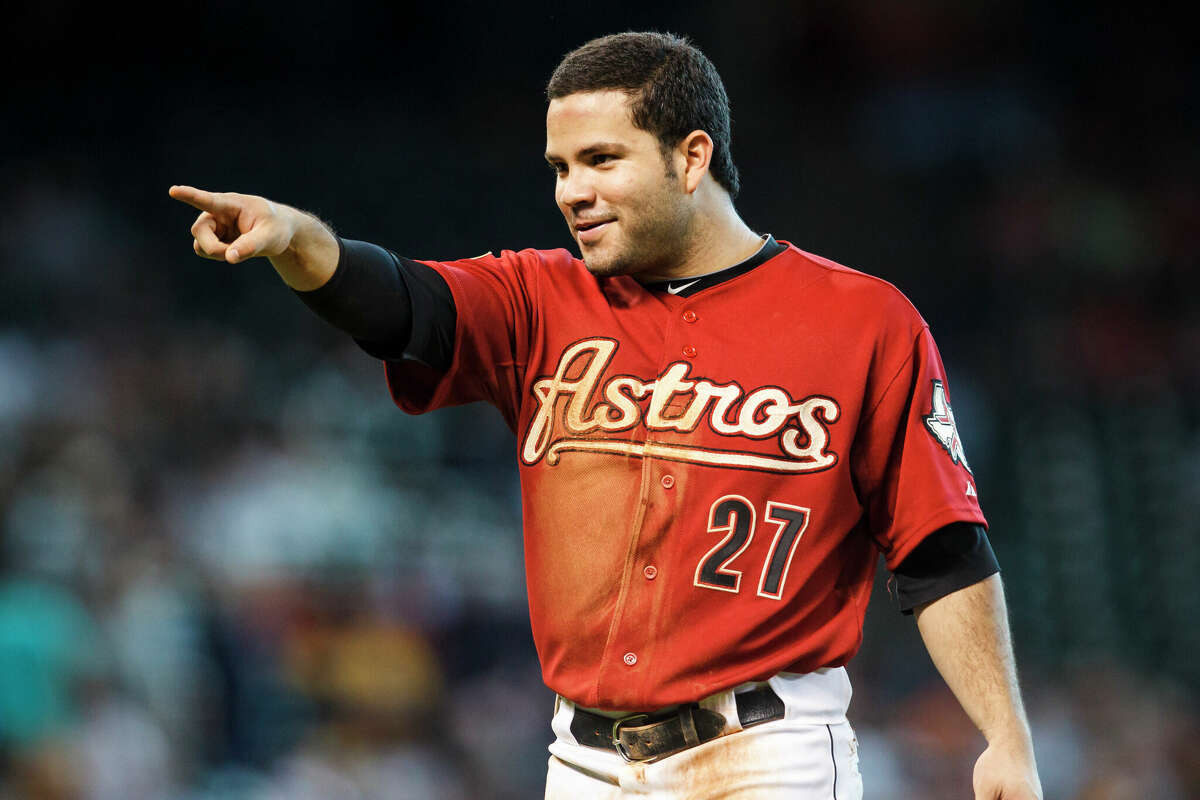 JOSE ALTUVE  Houston Astros 2012 Majestic Throwback Away Baseball