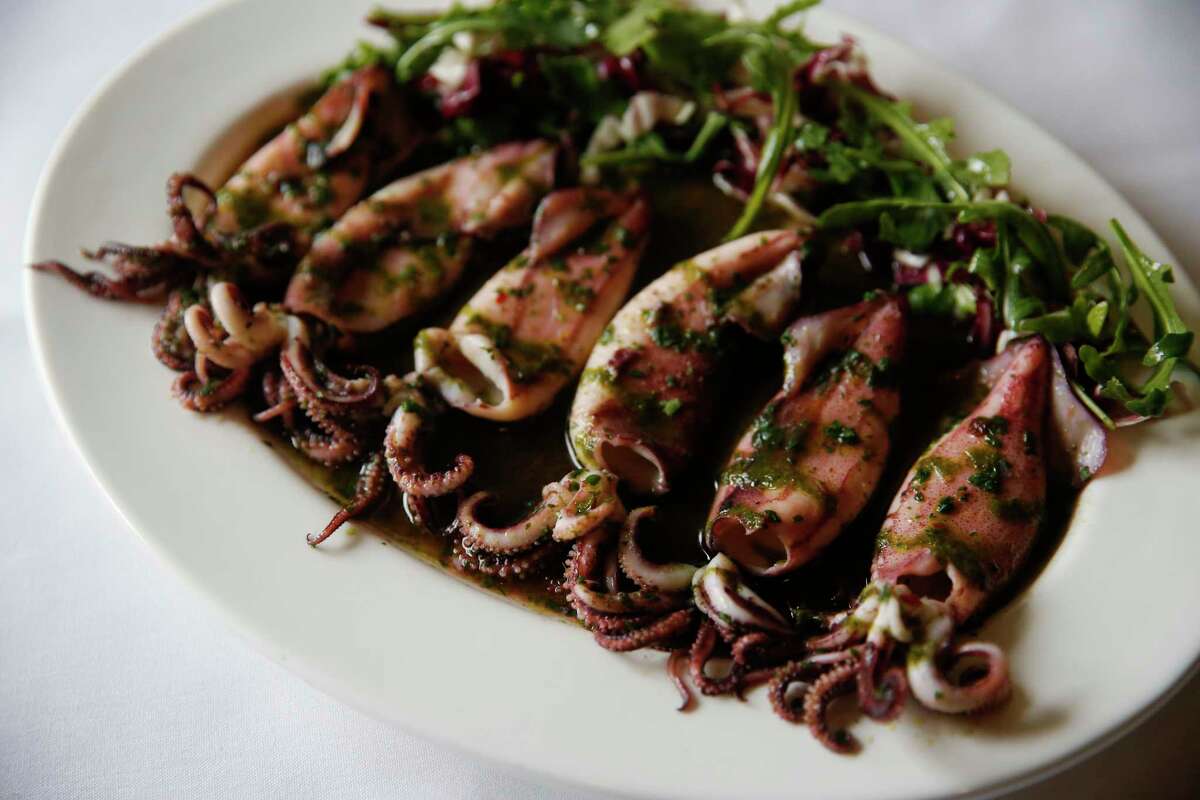 six grilled calamari.