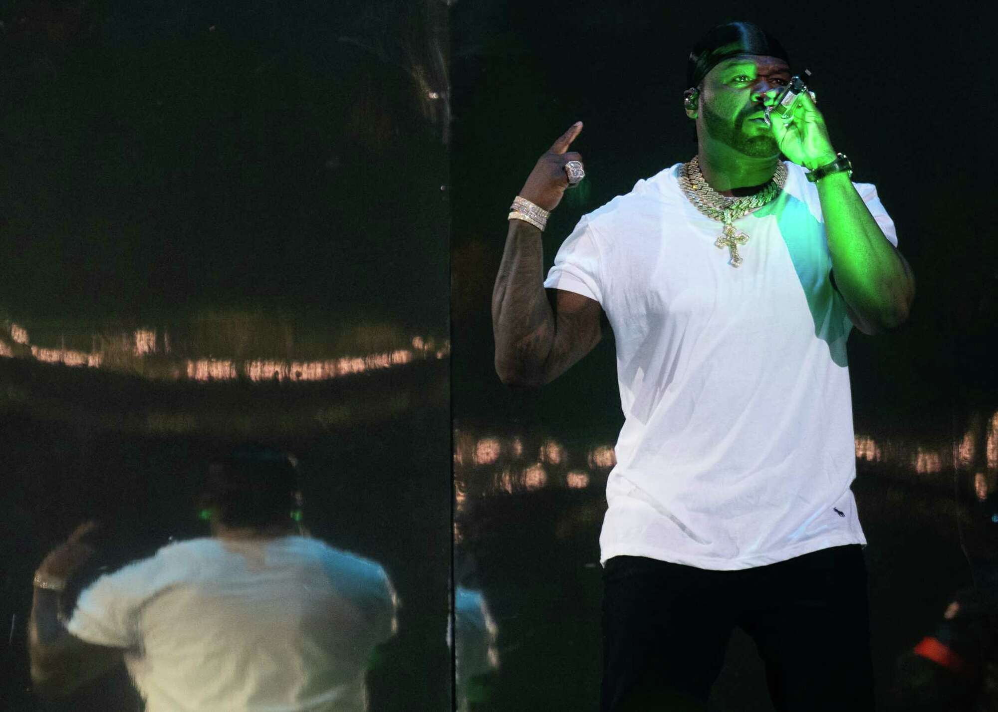 Photos from 50 Cent's debut Houston Rodeo concert