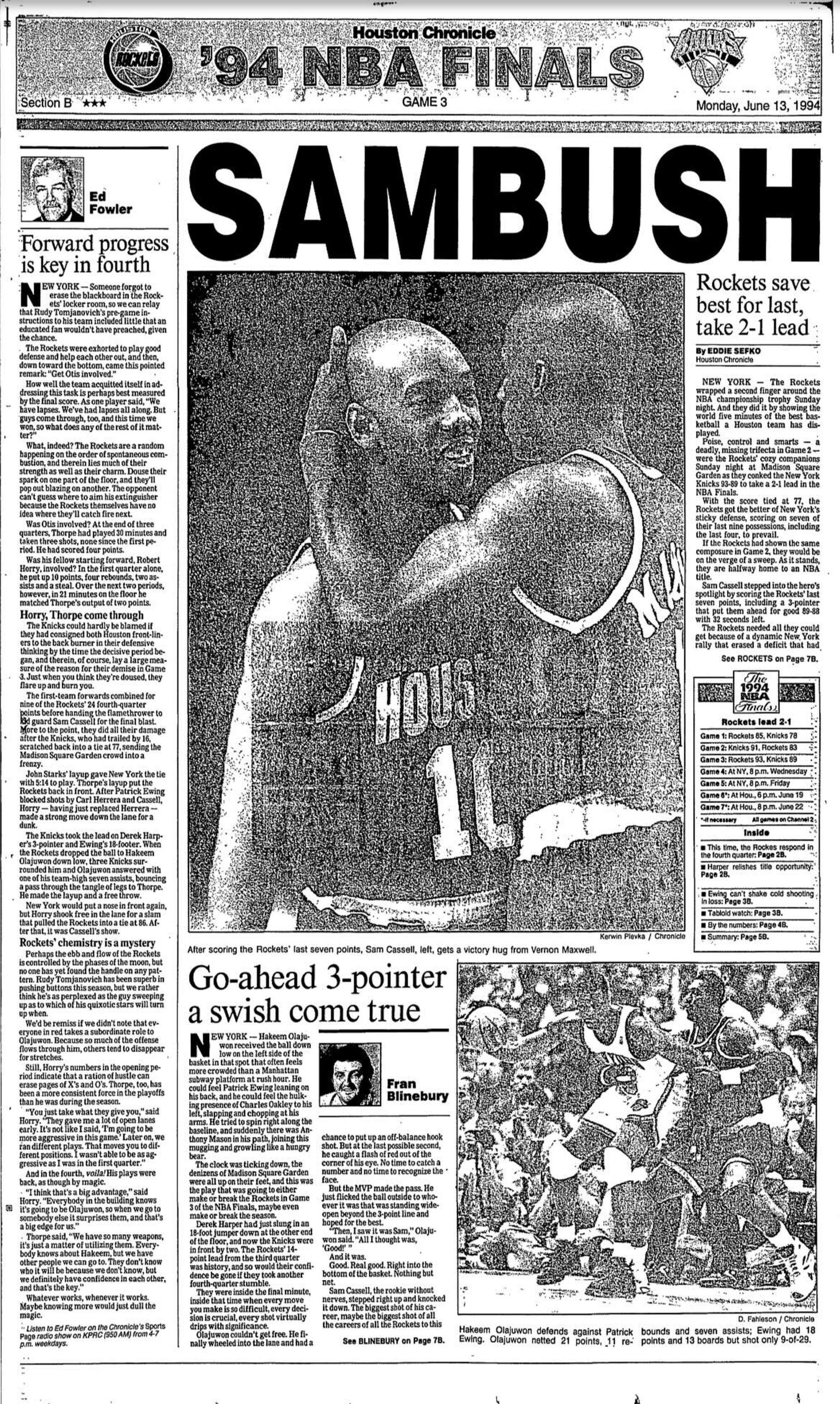 Relive Houston Rockets' 1994 NBA championship through