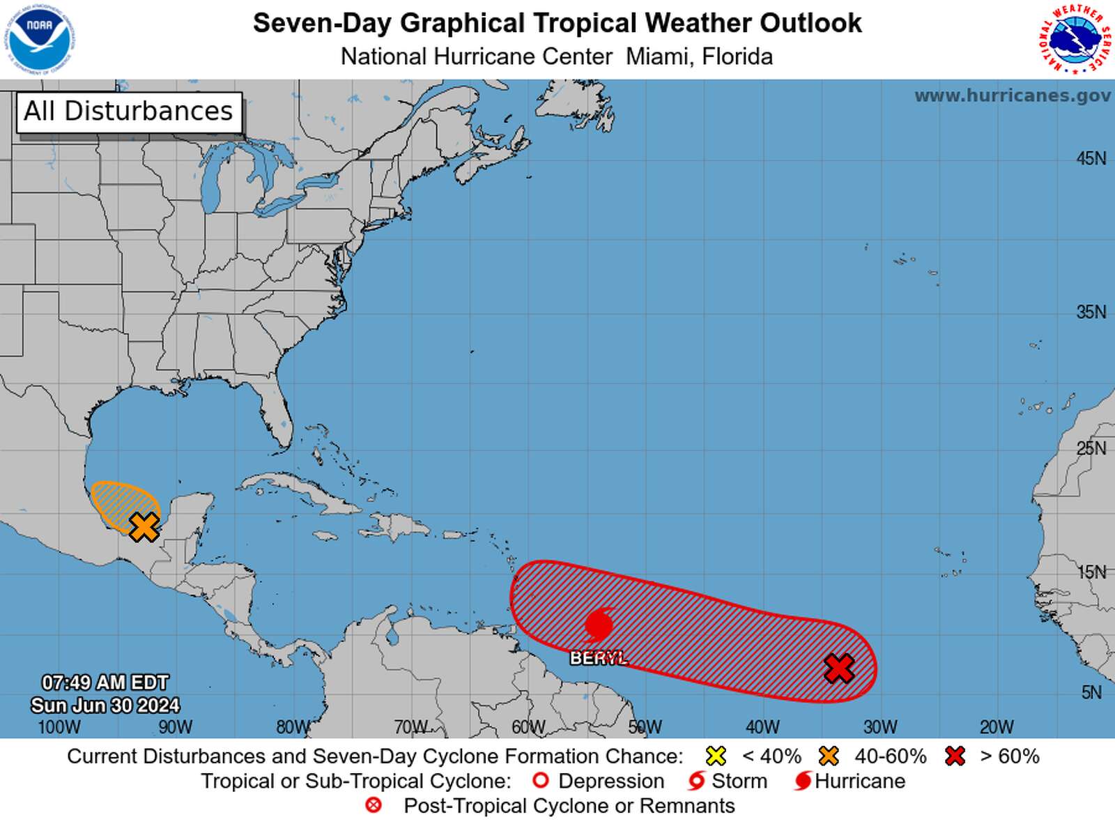 Track Tropical Storm Chris in the Gulf of Mexico