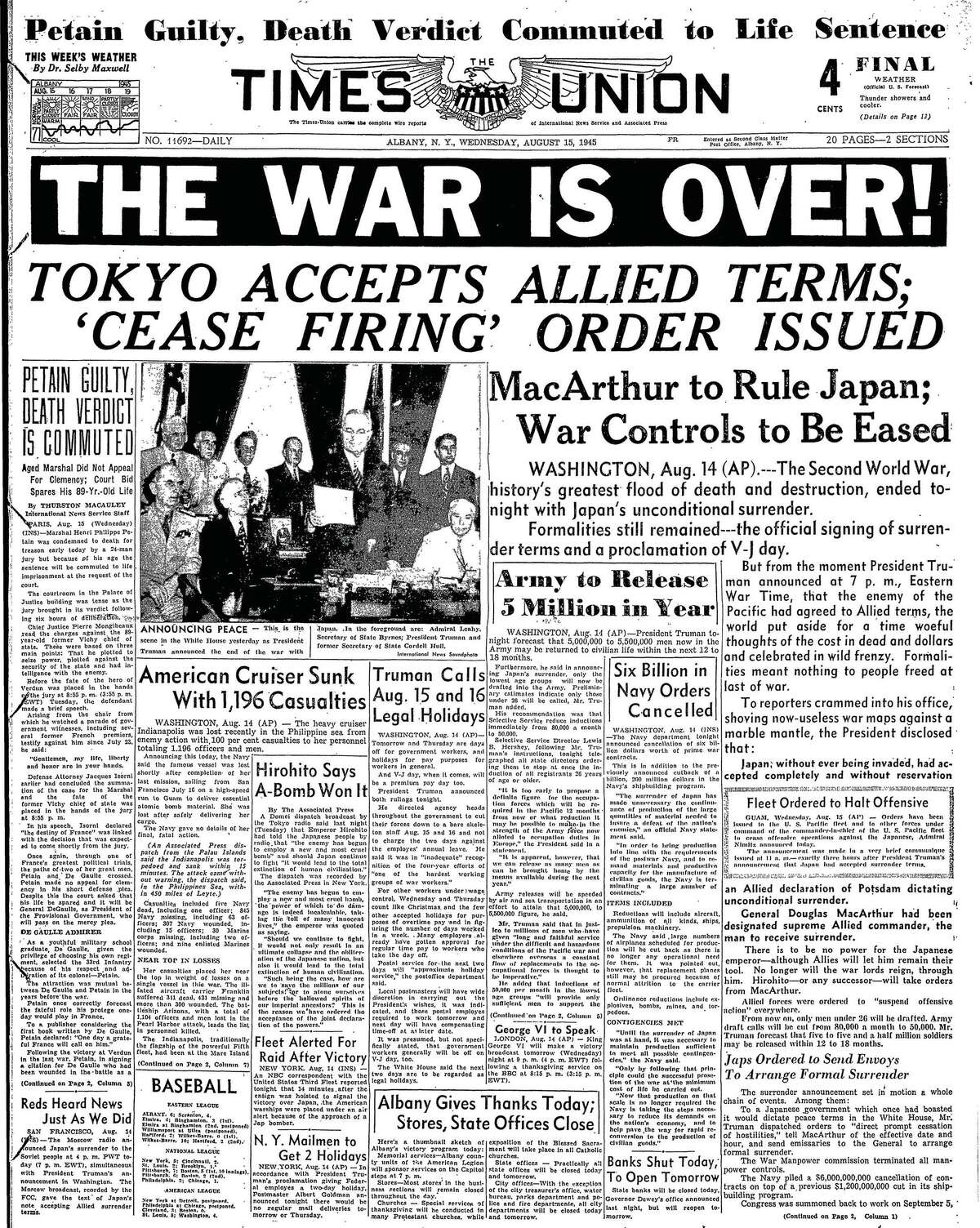 A timeline of Times Union, Albany history since 1924