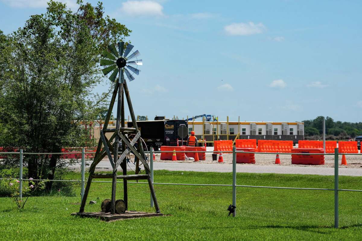 Construction site of a proposed Amazon data center.