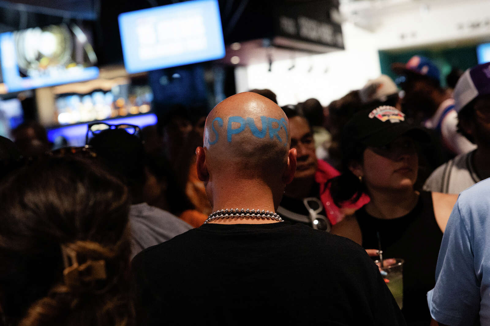 Spurs fans during Game 1 of the NBA Finals at Frost Bank Center. (Sam Owens/San Antonio Express-News)