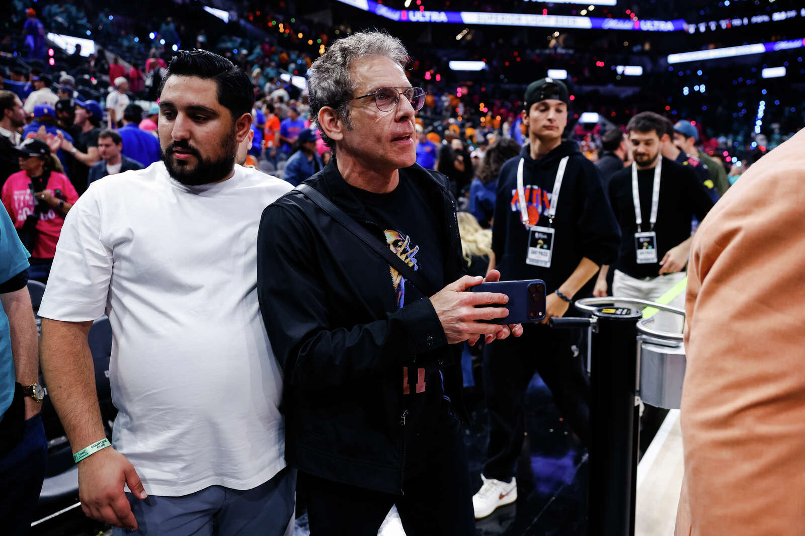 Ben Stiller after Game 1 of the NBA Finals at Frost Bank Center. (Sam Owens/San Antonio Express-News)