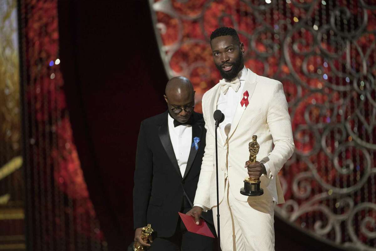 The Academy Awards saw Barry Jenkins, left, and Tarell Alvin McCraney with a statuette in 2017.