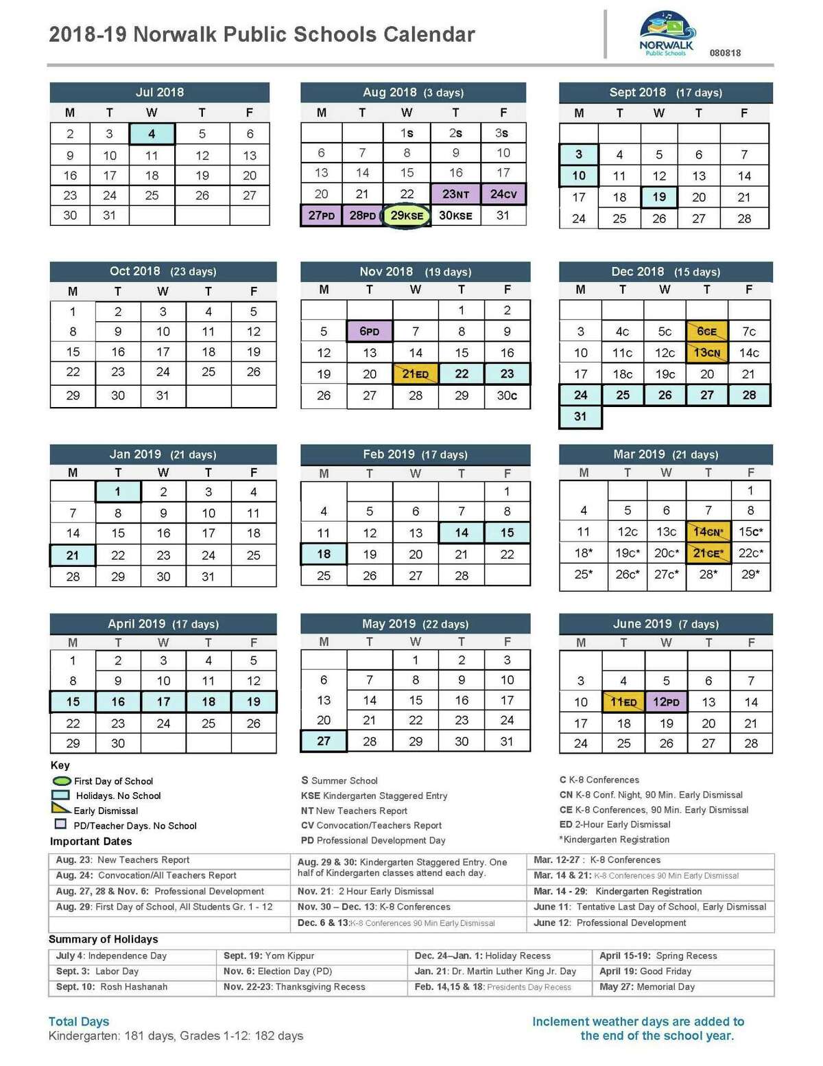 This is the correct version of this school year’s calendar.