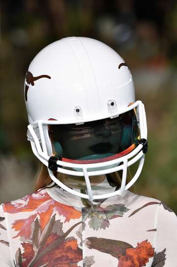 High End Designer Uses Texas Longhorns Helmet At Paris Fashion