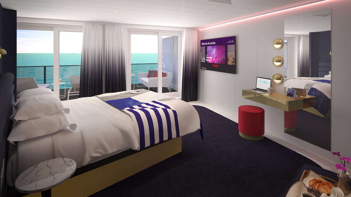 Virgin Voyages unveils its cruise ship's RockStar Suites
