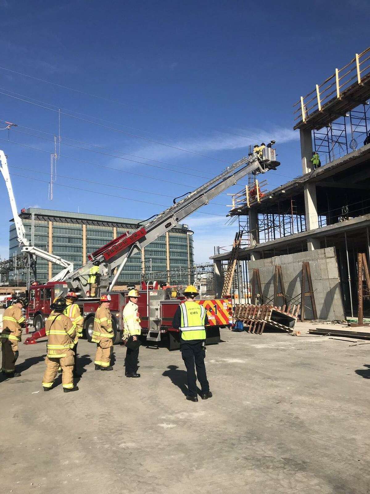 A worker was injured Thursday at a Stamford construction site.