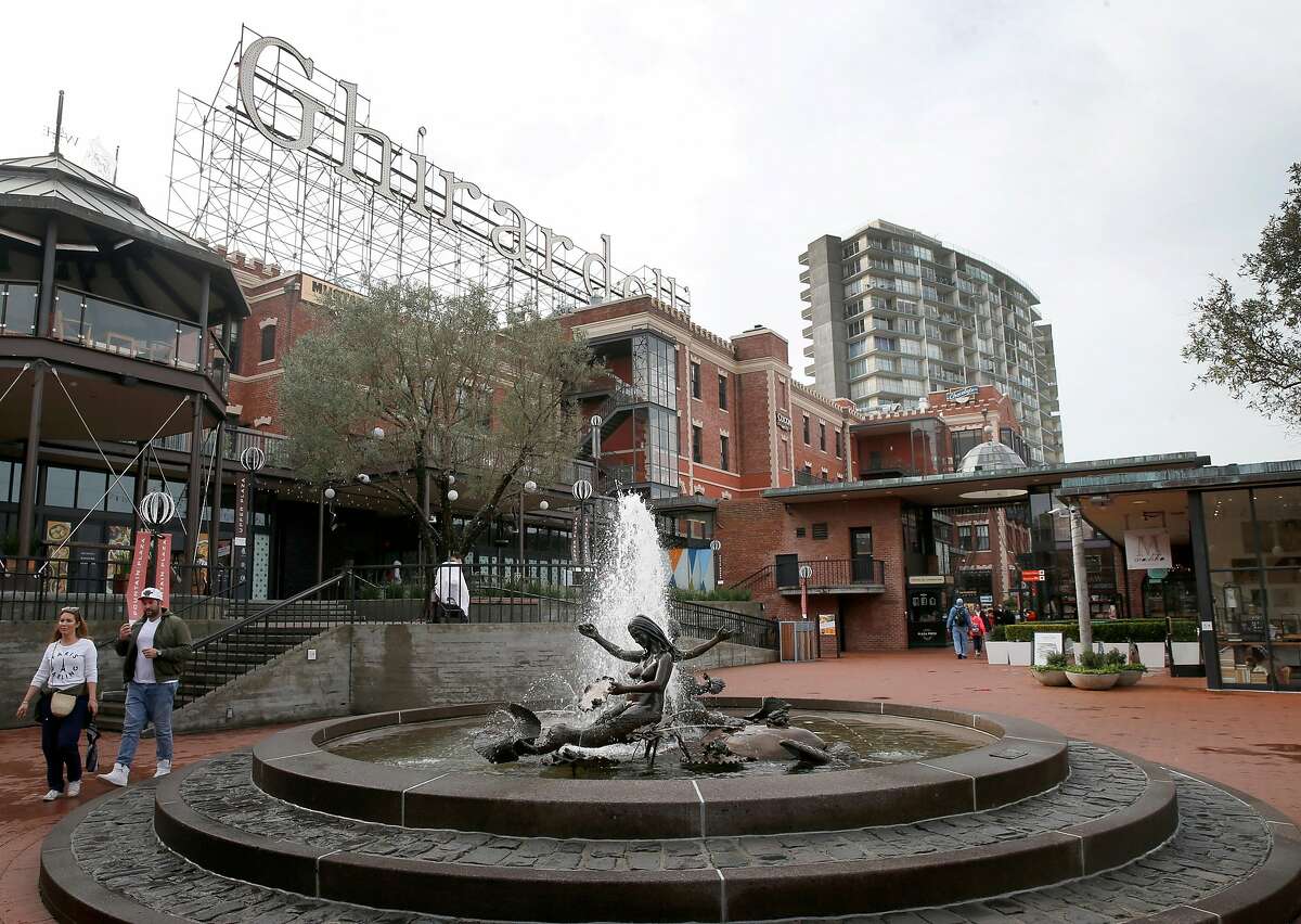Andrea’s Fountain, featuring mermaids created by famed sculptor Ruth Asawa, remains a centerpiece at Ghiradelli Square in San Francisco, Calif. on Thursday, Jan. 17, 2019.