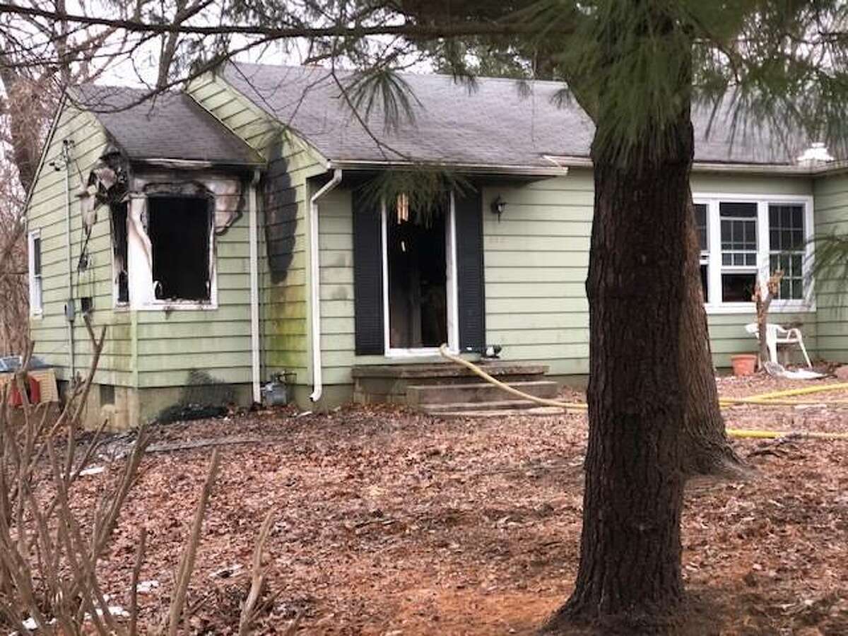 This house on Broadview Drive caught fire Friday afternoon. Edwardsville Fire Department crews worked to extinguish the fire, which is under investigation.