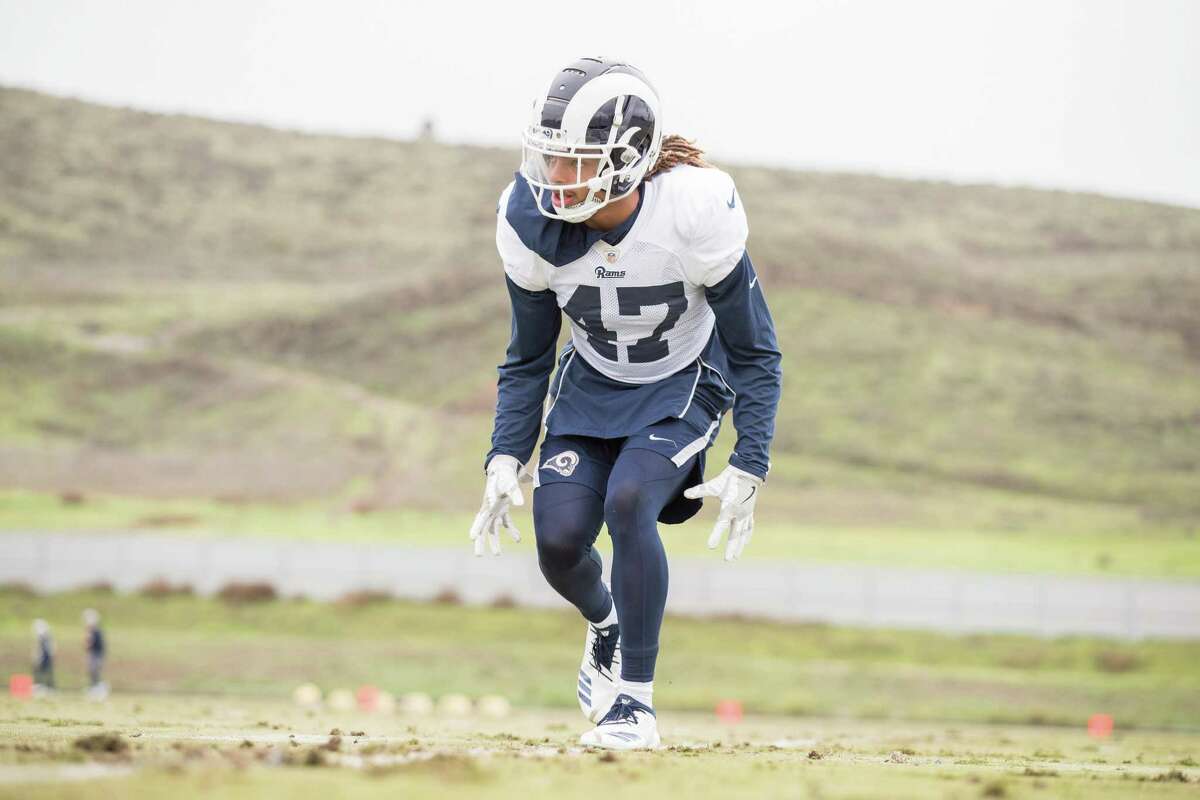 Ramon Richards practices with the Los Angeles Rams