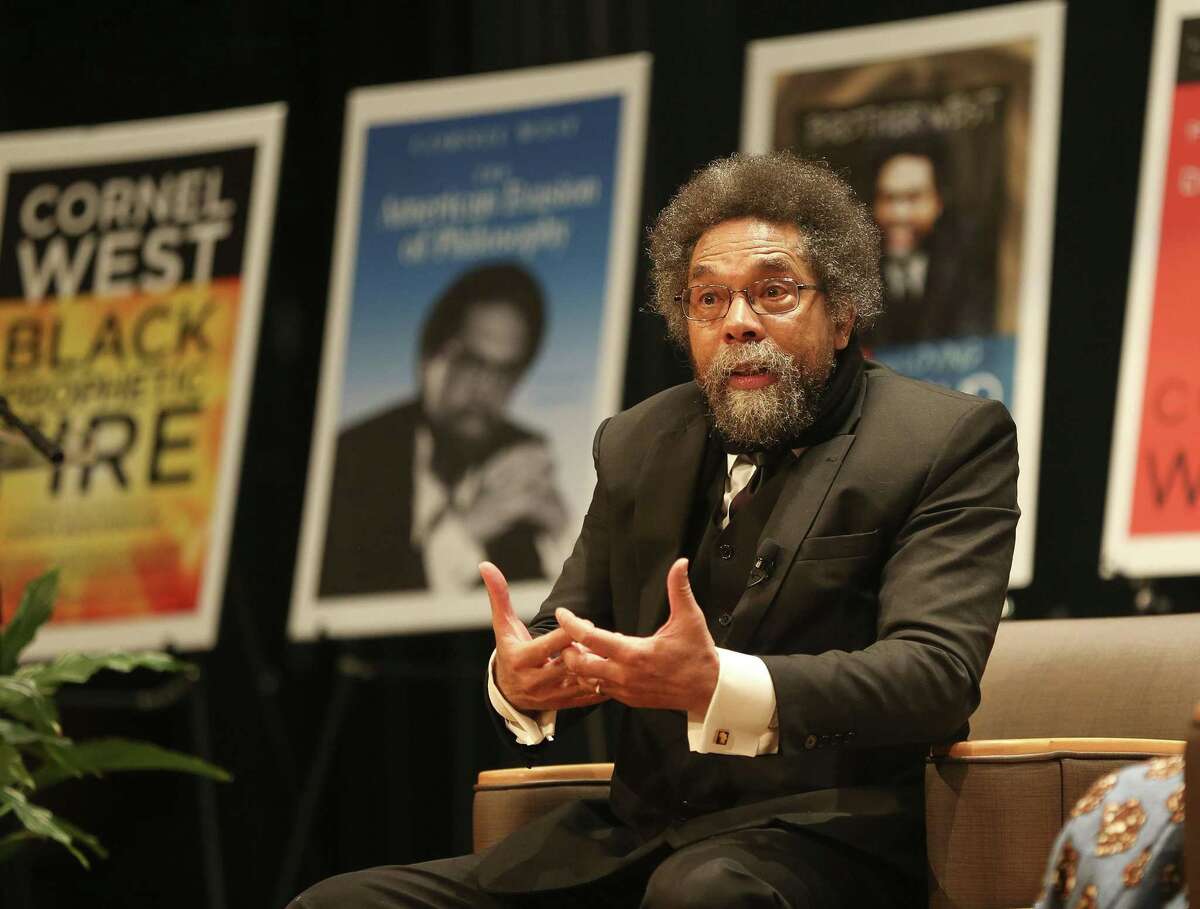 African-American scholar and Harvard University professor Cornel West answers questions after giving an address at Prairie View A&M University Friday, Jan. 18, 2019.