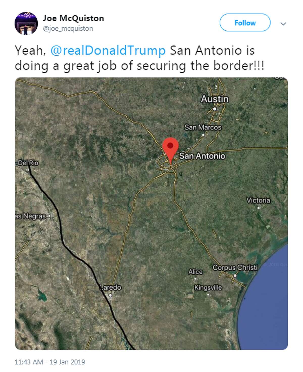 Trump mentions San Antonio in comments about success of walls there