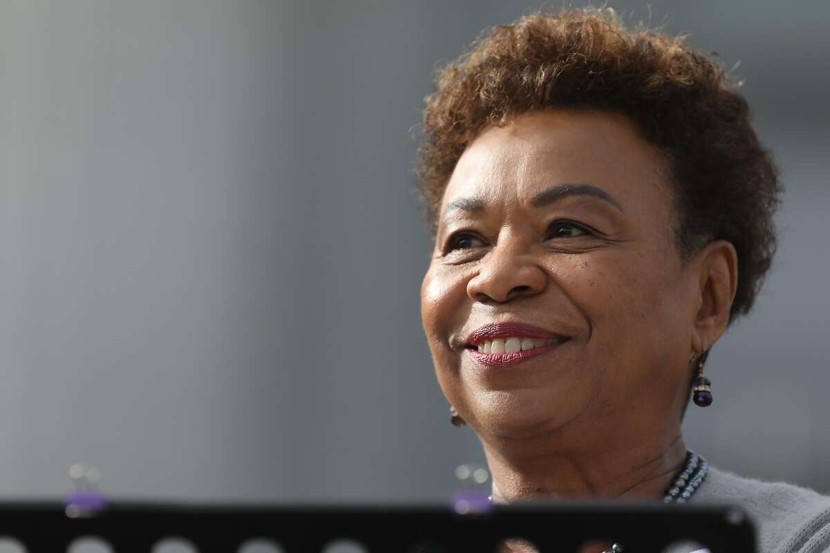 Congresswoman Barbara Lee delivers a speech during the Women’s March at Civic Center Plaza in San Francisco, Calif., on Saturday, January 19, 2019. The event brought thousands of people to the city for a march aimed at push back against United States President Donald J. Trump and his policies and to remind people of the political power of women.