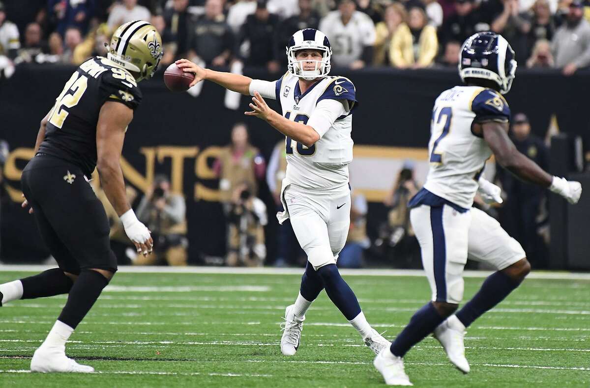 Quarterback Jared Goff led two late drives that ended in field goals, one to force overtime and the last that sent the Rams to the Super Bowl.