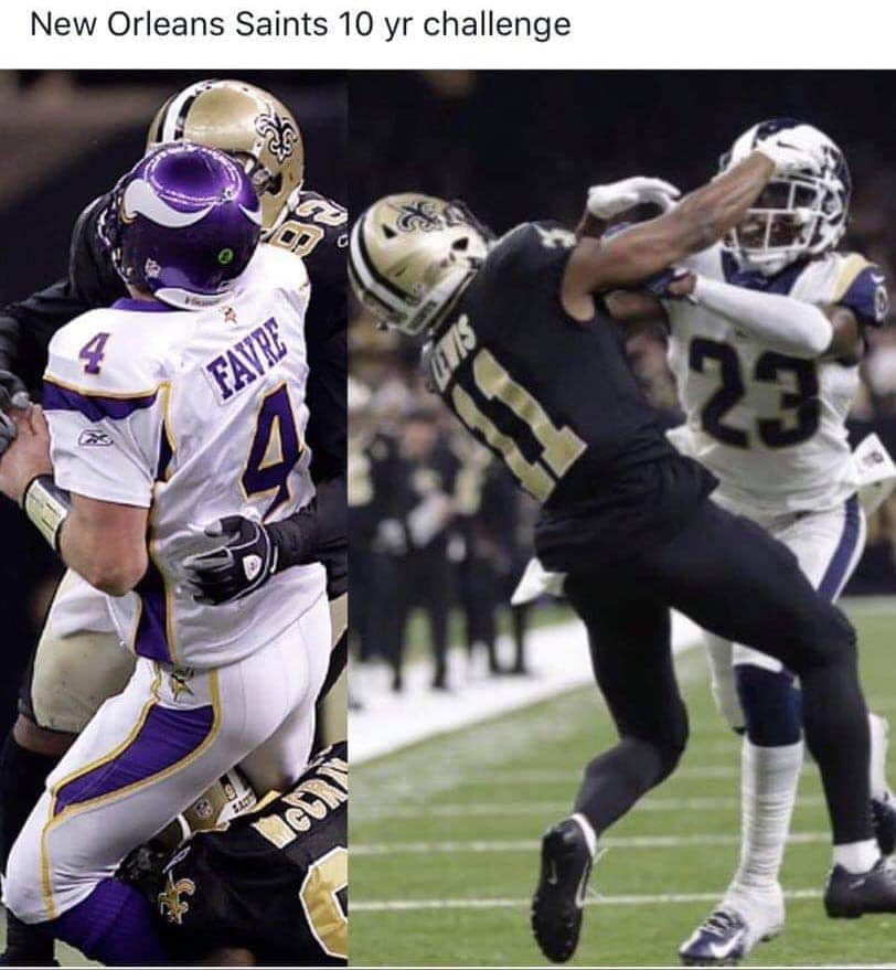 New Orleans Saints wide receiver Tommylee Lewis (11) works for a coach  against Los Angeles Rams defensive back Nickell Robey-Coleman (23) during  the second half the NFL football NFC championship g …