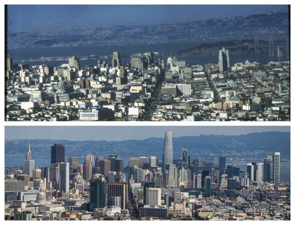San Francisco skyline Before and after